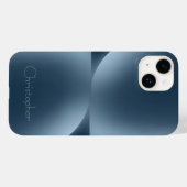 Gepersonaliseerde grijze radiale textuur iphone 15 Case-Mate iPhone case (Achterkant (horizontaal))