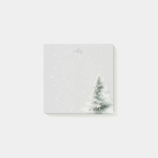 Gepersonaliseerde grijze winter thema post-it noti post-it® notes (Voorkant)