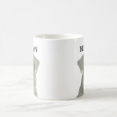 Gepersonaliseerde grijze zilver Schnauzer Koffiemok (Center)