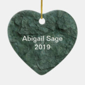 Gepersonaliseerde Grijzen Peak CO Mountain Heart O Keramisch Ornament (Achterkant)