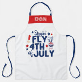 Gepersonaliseerde Grill BBQ Chef 4th of July Patri Schort (Voorkant)