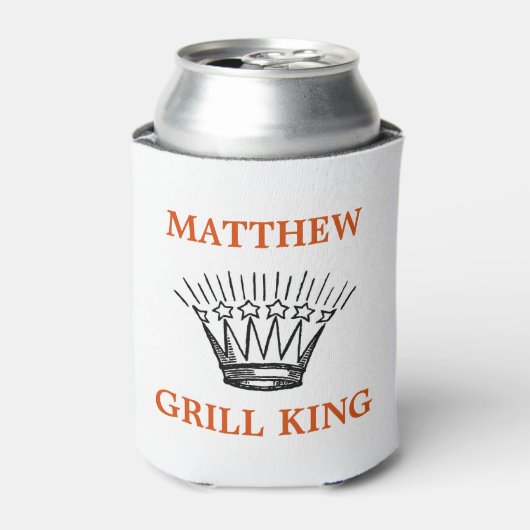 Gepersonaliseerde Grill King Funny Blikjeskoeler (Blikje Voorkant)
