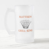 Gepersonaliseerde Grill King Funny Matglas Bierpul (Links)
