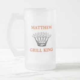 Gepersonaliseerde Grill King Funny Matglas Bierpul