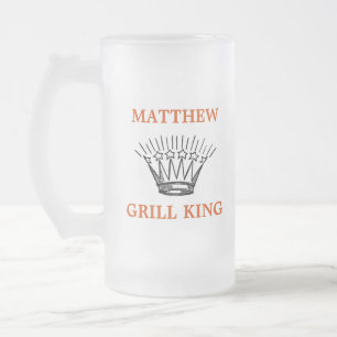 Gepersonaliseerde Grill King Funny Matglas Bierpul