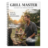 Gepersonaliseerde Grill Master Vaderdag Notitieboek (Voorkant)