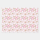 Gepersonaliseerde grillige aardbei ijs kegel inpakpapier vel (Voorkant)