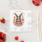 Gepersonaliseerde grillige Baby Bunny eerste Valen Servet (Insitu)