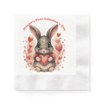 Gepersonaliseerde grillige Baby Bunny eerste Valen