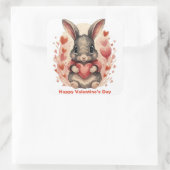 Gepersonaliseerde grillige Baby Bunny eerste Valen Vierkante Sticker (Tas)