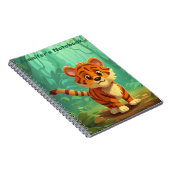 Gepersonaliseerde grillige Baby Tiger Journal. Tig Notitieboek (Rechterzijde)