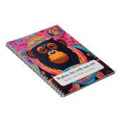 Gepersonaliseerde grillige dieren - Aap Notitieboek (Rechterzijde)