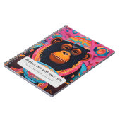 Gepersonaliseerde grillige dieren - Aap Notitieboek (Linkerzijde)