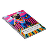 Gepersonaliseerde grillige dieren - Schattigee mop Notitieboek (Rechterzijde)