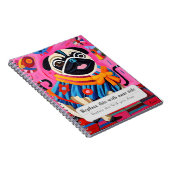 Gepersonaliseerde grillige dieren - Schattigee mop Notitieboek (Rechterzijde)