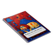 Gepersonaliseerde grillige dieren - Schattigee Pig Notitieboek (Rechterzijde)