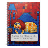 Gepersonaliseerde grillige dieren - Schattigee Pig Notitieboek (Voorkant)