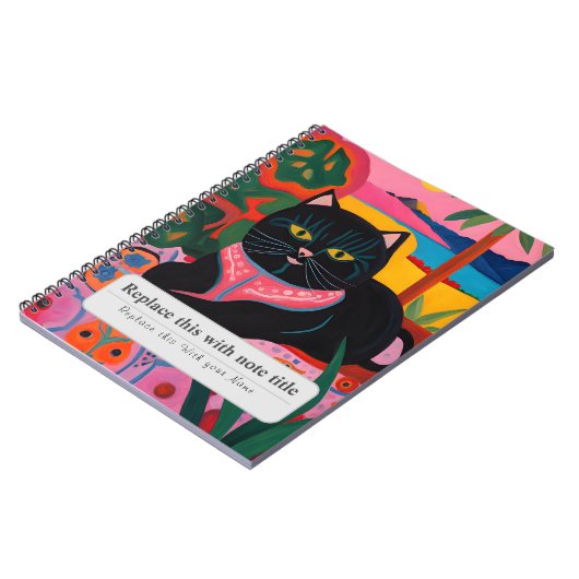 Gepersonaliseerde grillige dieren - Schattigee zwa Notitieboek (Linkerzijde)