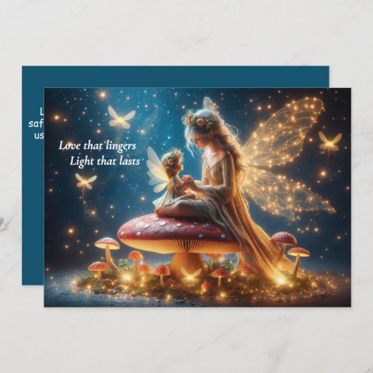 Gepersonaliseerde grillige fee Moederdag Kaart (Voorkant / Achterkant)