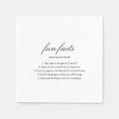 Gepersonaliseerde grillige feiten Trouwpapier Servet (Voorkant)