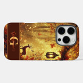 Gepersonaliseerde grillige gouden herfstbos Case-Mate iPhone case (Achterkant (horizontaal))