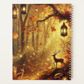 Gepersonaliseerde grillige gouden herfstbos planner (Achterkant)