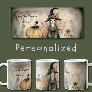 Gepersonaliseerde  grillige Halloween Witch, Koffiemok