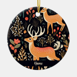 Gepersonaliseerde grillige herten Ornament