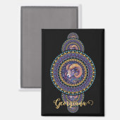 Gepersonaliseerde grillige Ram Siermandala Magneet (Voorkant / Achterkant)