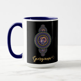 Gepersonaliseerde grillige Ram Siermandala Mok