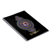 Gepersonaliseerde grillige Ram Siermandala Notitieboek (Rechterzijde)