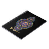 Gepersonaliseerde grillige Ram Siermandala Notitieboek (Linkerzijde)