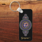 Gepersonaliseerde grillige Ram Siermandala Sleutelhanger (Voorkant)