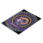 Gepersonaliseerde grillige Ram Zodiac Dot Mandala Notitieboek (Linkerzijde)
