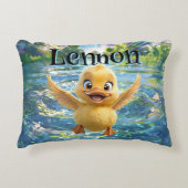 Gepersonaliseerde grillige wonderen Duck Baby Pill Accent Kussen (Voorkant)