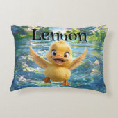 Gepersonaliseerde grillige wonderen Duck Baby Pill Accent Kussen (Achterkant)