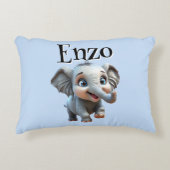 Gepersonaliseerde grillige wonderen olifantenkusse accent kussen (Voorkant)