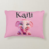 Gepersonaliseerde grillige wonderen olifantenkusse accent kussen (Achterkant)