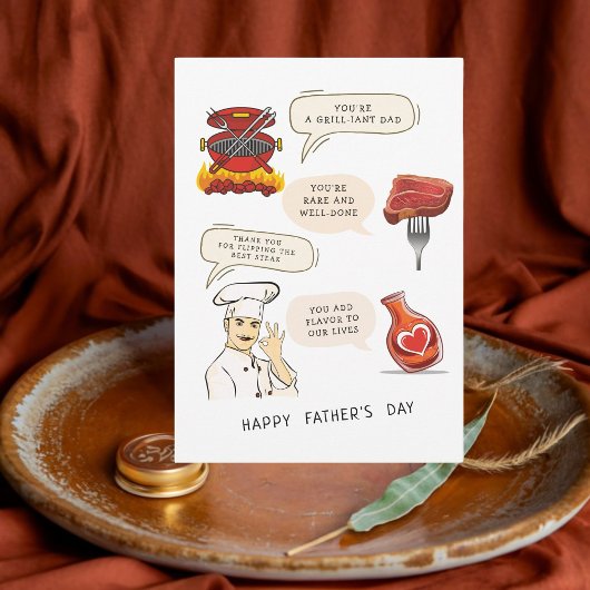 gepersonaliseerde grilling vaders dag kaart