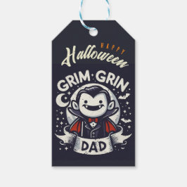 Gepersonaliseerde Grim Grin Dad cadeau label Cadeaulabel