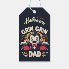 Gepersonaliseerde Grim Grin Dad cadeau label Cadeaulabel