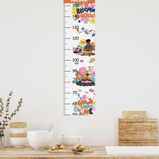 Gepersonaliseerde groei vergt tijd groei grafiek poster (Keuken)