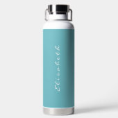 Gepersonaliseerde Groen Blauwe Pauze Inhaleren Uit Waterfles (Achterkant)