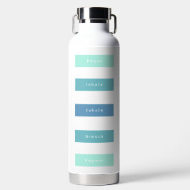 Gepersonaliseerde Groen Blauwe Pauze Inhaleren Uit Waterfles