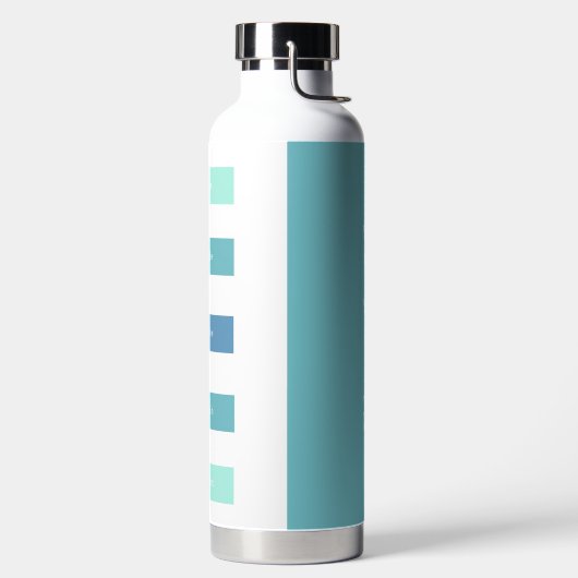 Gepersonaliseerde Groen Blauwe Pauze Inhaleren Uit Waterfles (Links)