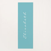 Gepersonaliseerde Groen Blauwe Pauze Inhaleren Uit Yogamat (Achterkant)