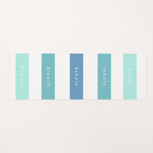 Gepersonaliseerde Groen Blauwe Pauze Inhaleren Uit Yogamat (Voorkant (horizontaal))