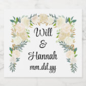 Gepersonaliseerde groen bruiloft receptie Champagn Sparkling Wijnetiket (Enkel label)