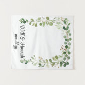 Gepersonaliseerde groen bruiloft receptie Foto Pro Wandkleed (Voorkant (horizontaal))