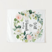 Gepersonaliseerde groen bruiloft receptie Foto Pro Wandkleed (Voorkant (horizontaal))